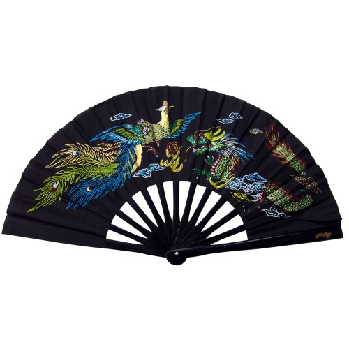 Black Dragon Phoenix Fan