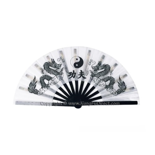 Dragon Design White Fan -13"