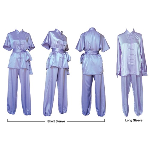 Lavender Satin Uniform short sleeve and Long sleeve