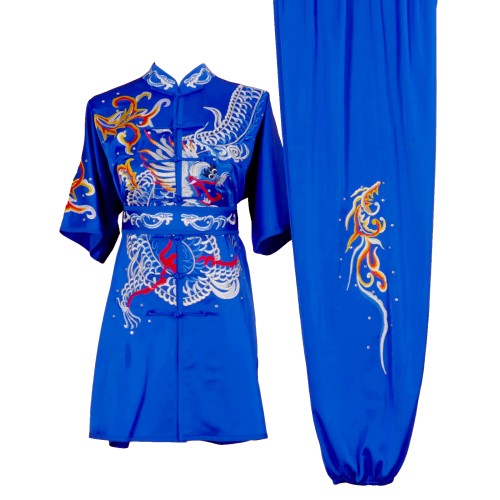 Blue Uniform with Dragon Embroidery