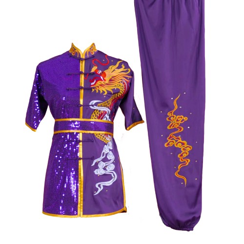 Purple Uniform with Dragon Embroidery