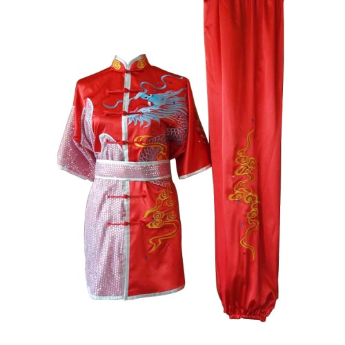Red Uniform with Dragon Embroidery