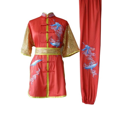 Red Uniform with Phoenix Embroidery