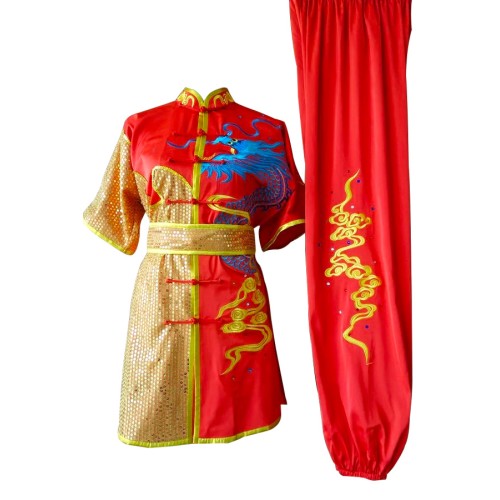 Red Uniform with Dragon Embroidery
