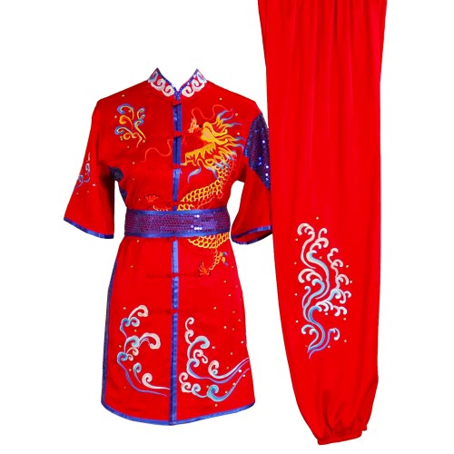 Red Uniform with Dragon Embroidery