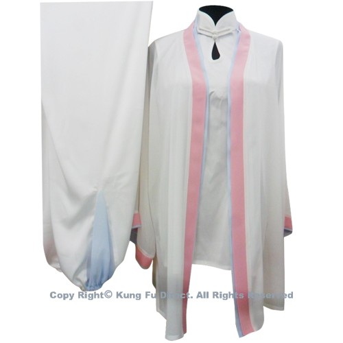 White Shawl with Light Blue/Pink Trim- Shawl Only