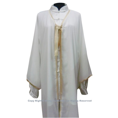 White Shawl with Dark Gold Trim- Shawl Only