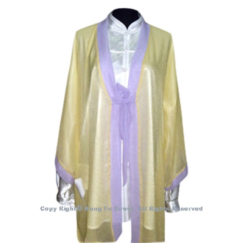 Yellow Shawl with Light Purple Trim- Shawl Only