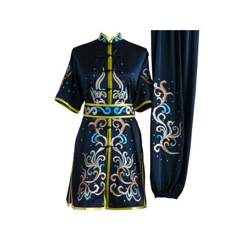 Blue Uniform with Phoenix, Cloud and Water Embroidery (Pre-Order)