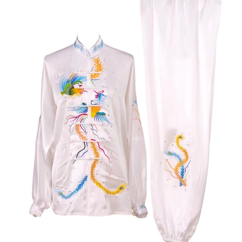 White Uniform with Phoenix Embroidery