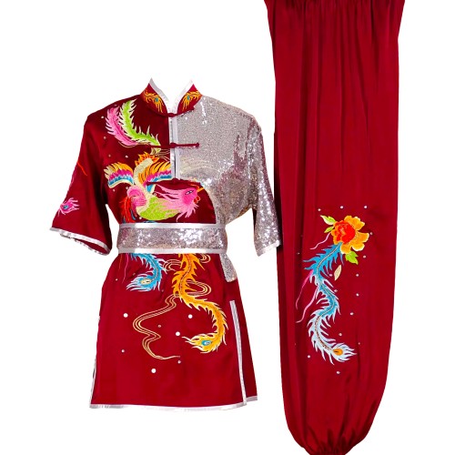 Red Uniform with Phoenix Embroidery