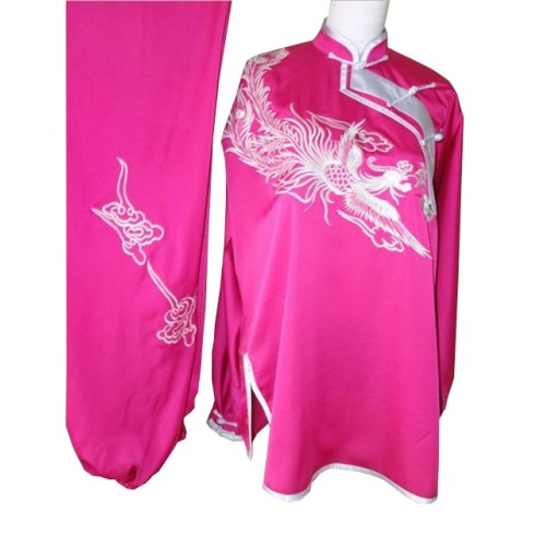 Pink Uniform with Silver Phoenix Embroidery