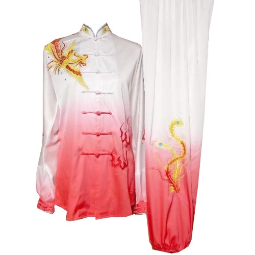 White to Red Phoenix Uniform Embroidery