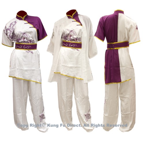 White Uniform with Phoenix Embroidery