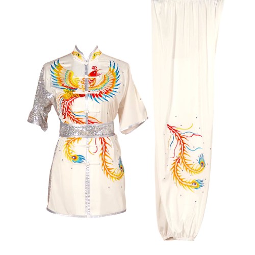 White Uniform with Phoenix Embroidery