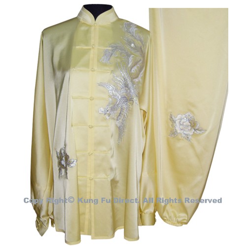 Light Yellow Uniform with Sliver Phoenix Embroidery