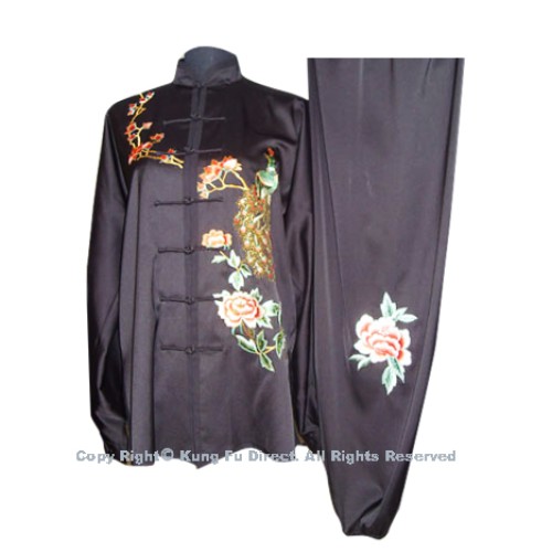 Black Uniform with Phoenix Embroidery