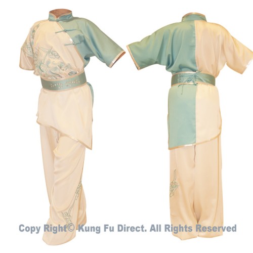 White/Blue Uniform With Phoenix Embroidery