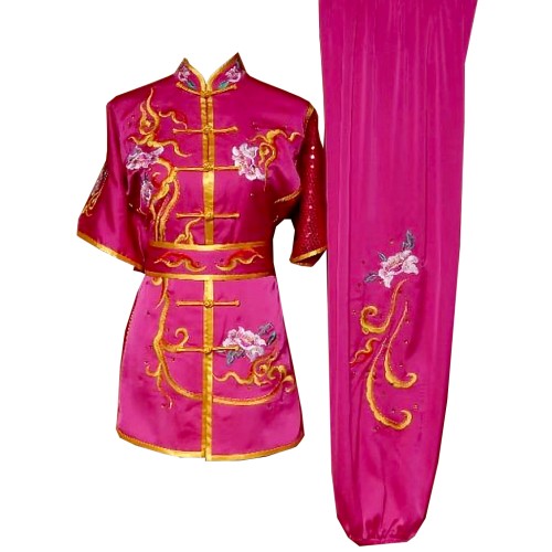 Hot Pink Uniform with Flower Embroidery