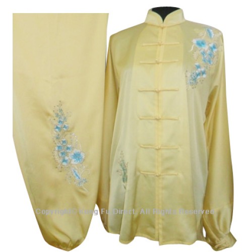 Yellow Uniform With Filled Edelweiss Embroidery