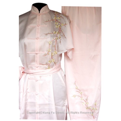 Light Pink Uniform with Filled Blossom Embroidery