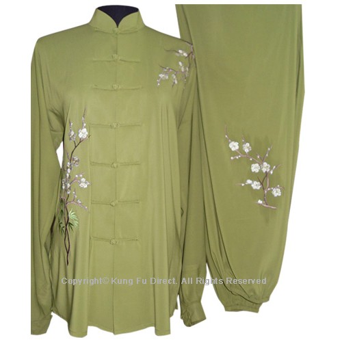 Matcha Green Uniform with Filled Blossom Embroidery