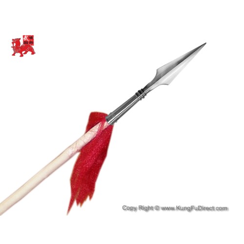Wax Wood Kung Fu Spear with 10 in Premium Spear Head