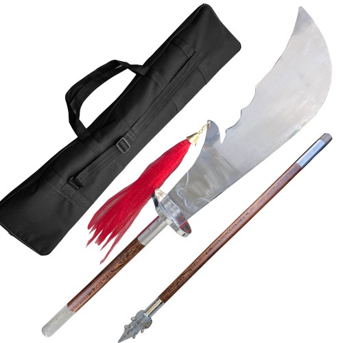 Wenge wood Wushu Kwandao 2 Piece 鸡翅木2节软关刀