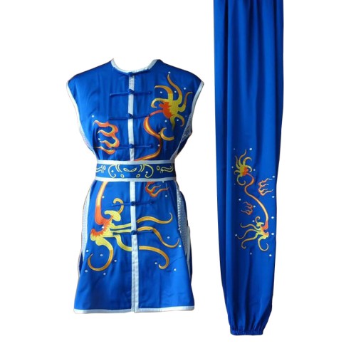 Blue Uniform with Dragon Embroidery