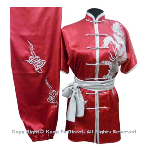 Dark Red Uniform with Silver Phoenix Embroidery(2)