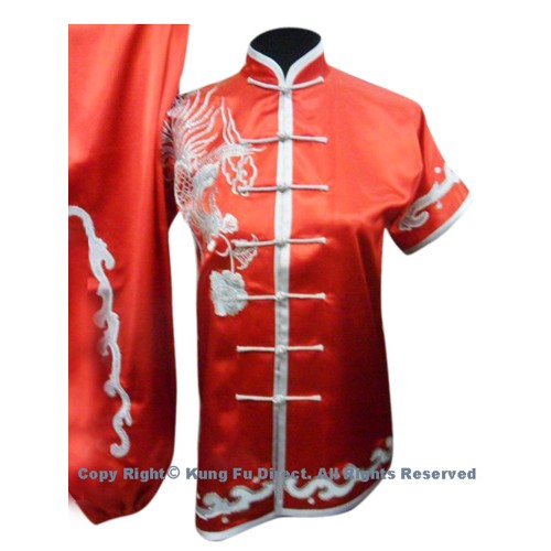 Red Uniform with Silver Phoenix Embroidery(2)