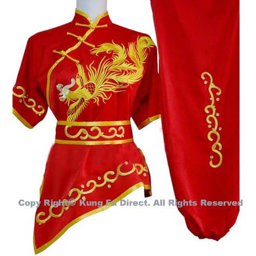 Red uniform with golden Phoenix Embroidery