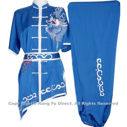 Blue Uniform with Dragon Embroidery